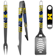 Michigan Wolverines 3 pc BBQ Set and Bottle Opener