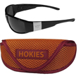 Virginia Tech Hokies Chrome Wrap Sunglasses and Sports Case