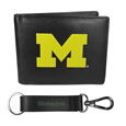 Michigan Wolverines Bi-fold Wallet & Strap Key Chain