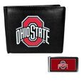 Ohio St. Buckeyes Leather Bi-fold Wallet & Color Money Clip