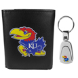 Kansas Jayhawks Tri-fold Wallet & Steel Key Chain