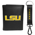 LSU Tigers Tri-fold Wallet & Strap Key Chain