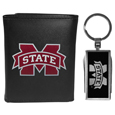 Mississippi St. Bulldogs Tri-fold Wallet & Multitool Key Chain, Black