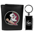 Florida St. Seminoles Tri-fold Wallet & Multitool Key Chain, Black