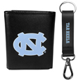 N. Carolina Tar Heels Tri-fold Wallet & Strap Key Chain
