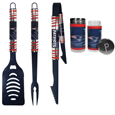 New England Patriots 3pc Color BBQ Tools w/Salt & Pepper Shakers