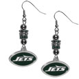 New York Jets Euro Bead Earrings