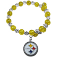Pittsburgh Steelers Bead Memory Wire Bracelet