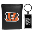 Cincinnati Bengals Tri-fold Wallet & Multitool Key Chain, Black