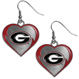 College Heart Dangle Earrings